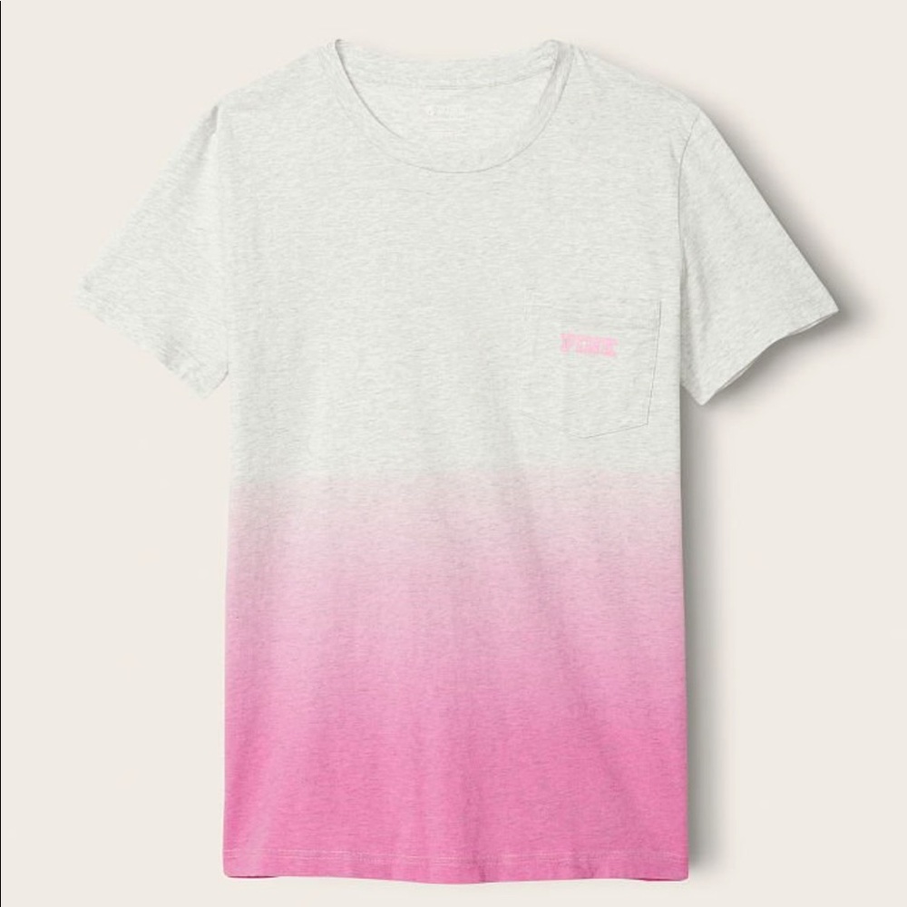 Pink ombré campus tee